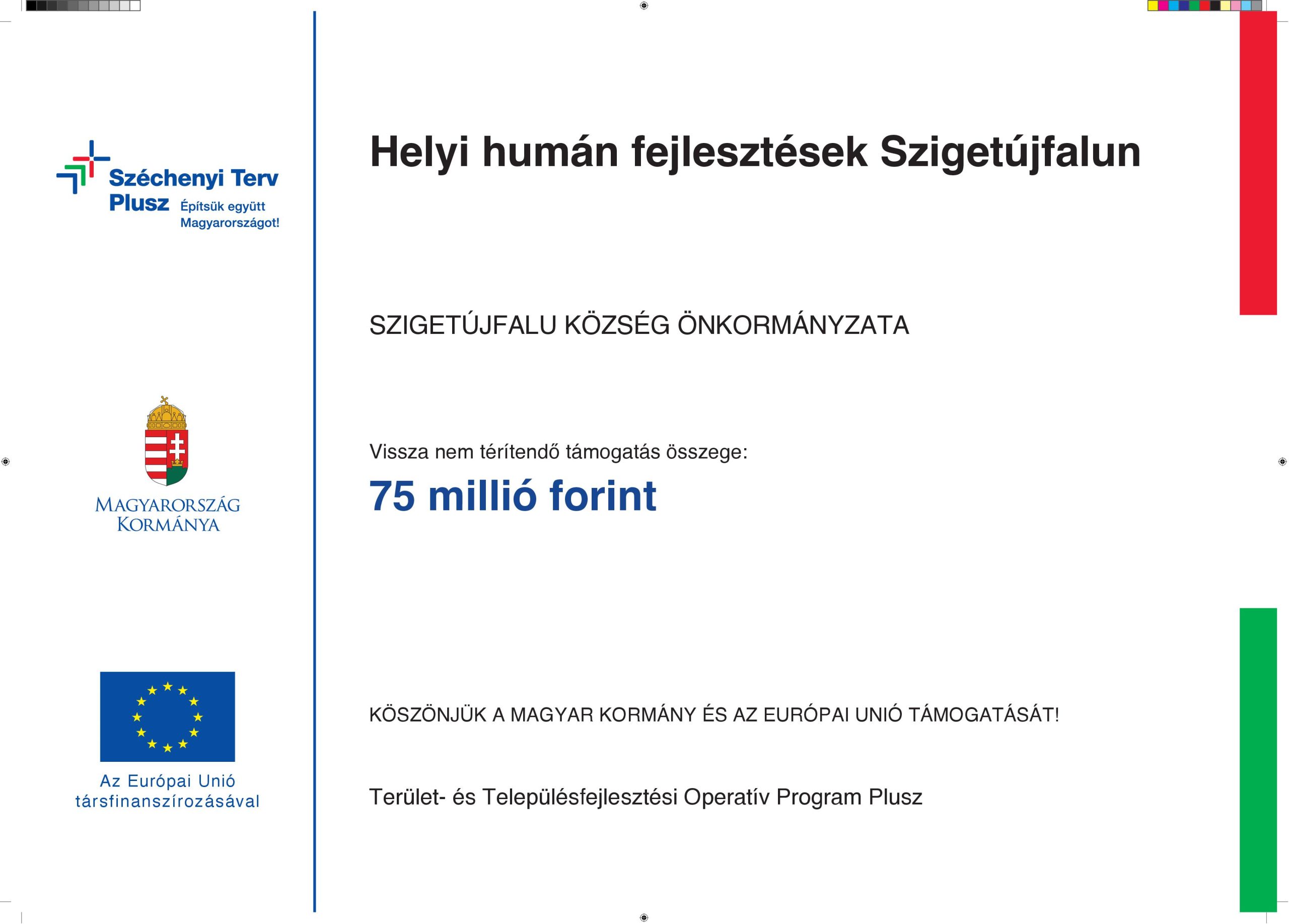 Helyi humán fejlesztések Szigetújfalun