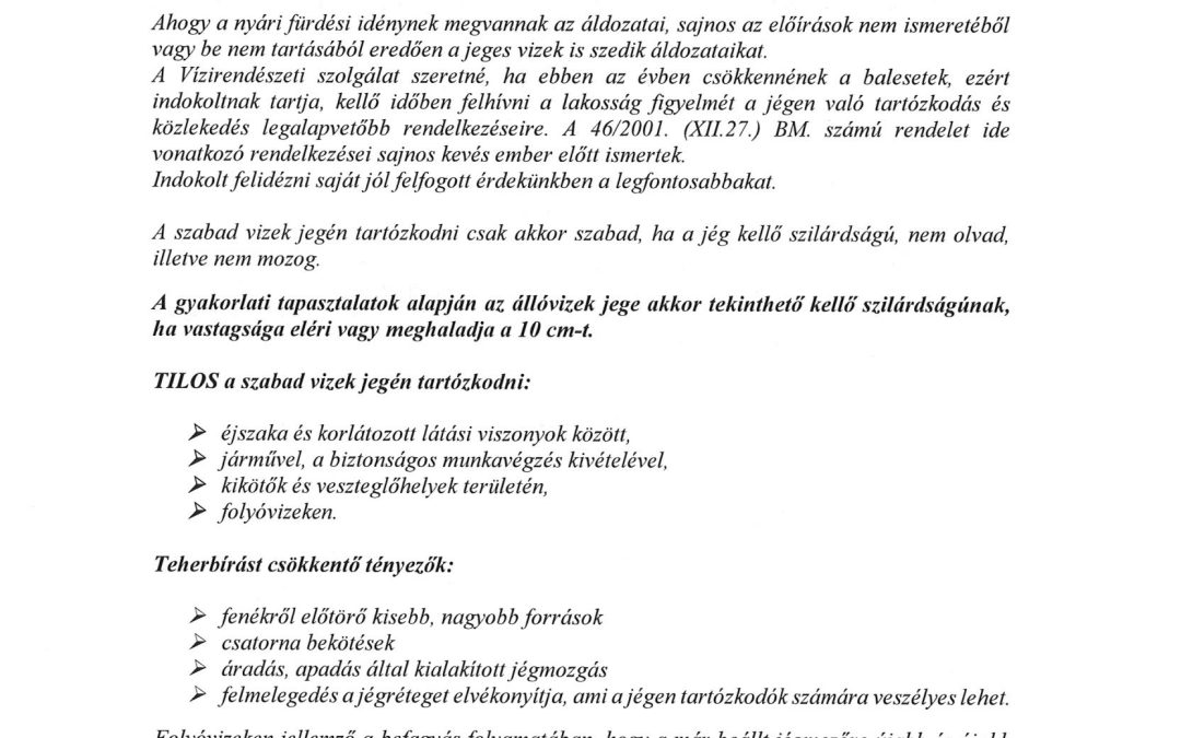 Jégen tartózkodás