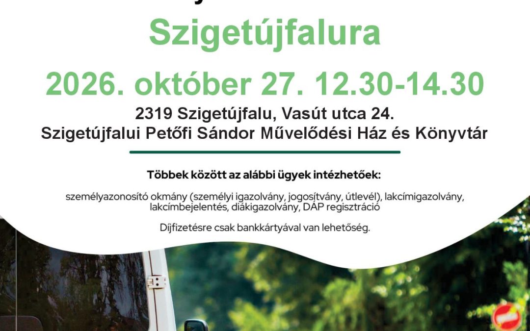 Kormányablak-busz érkezik – 2026.10.27.