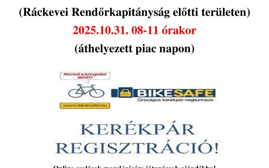 Kerékpár regisztráció!